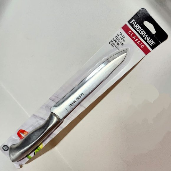 NEW FARBERWARE Classic 7" 7 Inch Stainless Steel Kitchen Knife Tools Utensils - Picture 1 of 6